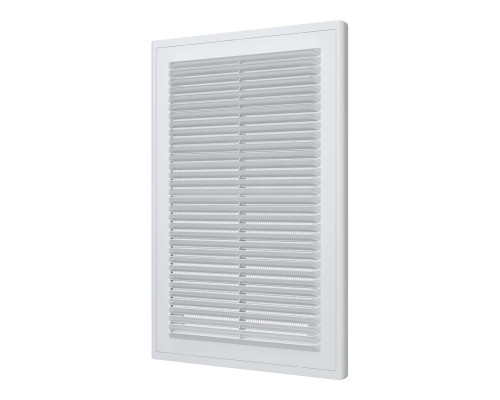 Решетка вентиляционная разъемная вытяжная с сеткой АБС 200мм х 300мм, бел. - ТМ VE