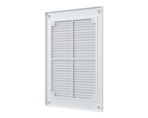 Решетка вентиляционная разъемная вытяжная с сеткой АБС 200мм х 300мм, бел. - ТМ VE