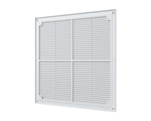 Решетка вентиляционная разъемная вытяжная с сеткой АБС 300мм х 300мм, бел. - ТМ VE