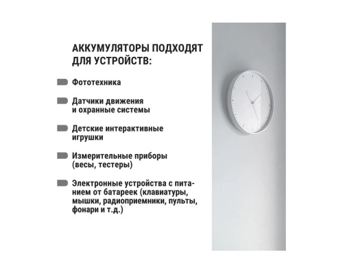 Аккумулятор AAA-800mAh Ni-MH BP-2 (уп.2шт) - TDM