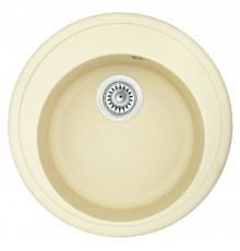 Мойка гранитная ЧЁРНАЯ д. 510мм, д. чашы 370мм, глубина 200мм (в комплекте с сифоном) - ТМ Юкинокс