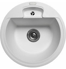 Мойка мраморная Valencia 450*450*180 мм белая (в комплекте с сифоном)