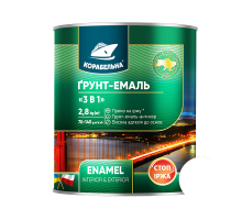 Грунт-эмаль на ржавчину 3в1 ТМ Корабельная белая матовая 2,8