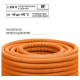 Труба гофр.ПНД d16 с зондом (100 м) легкая оранжевая (уп.100м.п.) - ТМ TDM