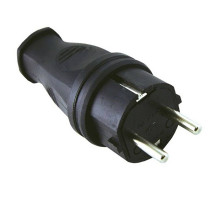 Вилка прямая каучук 2Р+РЕ 16А 250В IP44 - TM TIR