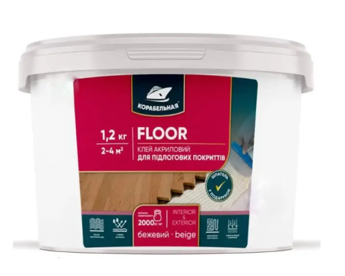 Клей для напольных покрытий FLOOR ТМ Корабельная 12 кг