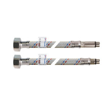 Подводка для смесителя 80см 1/2"В, в алюминиевой оплетке, дл.+кор. игла, MPN 18212