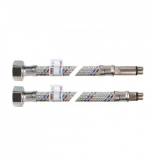 Подводка для смесителя 80см 1/2"В, в алюминиевой оплетке, дл.+кор. игла, MPN 18212