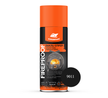 Спрей-краска акриловая термостойкая FIREPROOF (400мл) RAL 9011 графитово-черный