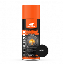 Спрей-краска акриловая термостойкая FIREPROOF (400мл) RAL 9011 графитово-черный