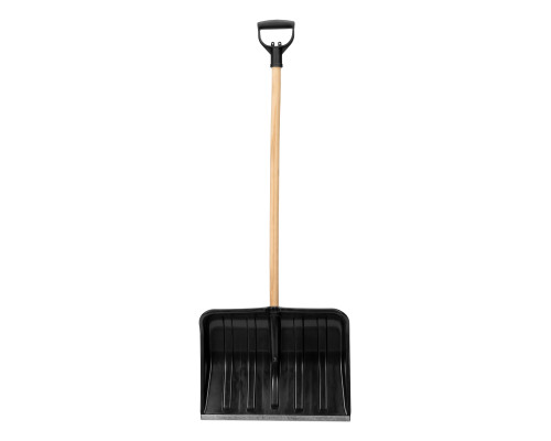 Лопата снеговая пласт, 470х350х1260мм с дерев. черенком алюм. кант - ТМ Palisad