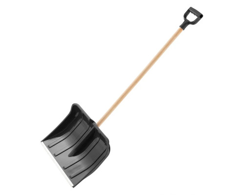 Лопата снеговая пласт, 500х385х1400мм с дерев. черенком алюм. кант - ТМ Palisad