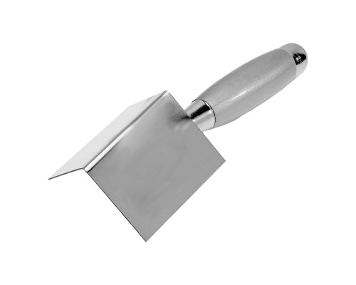 Мастерок из нерж. стали, 80х60х60мм, для внутренних углов, дер. ручка - TM MTX