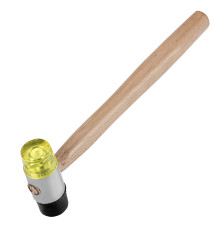 Молоток рихтовочный, бойки 35мм, комбинированная головка, деревянная ручка - ТМ Sparta.