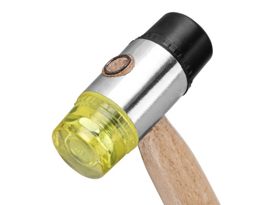 Молоток рихтовочный, бойки 35мм, комбинированная головка, деревянная ручка - ТМ Sparta.