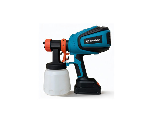 Краскопульт аккум-ный Li-Ion, 21V, 1x2Ah, 600ml/min, 800ml - TM Hammer