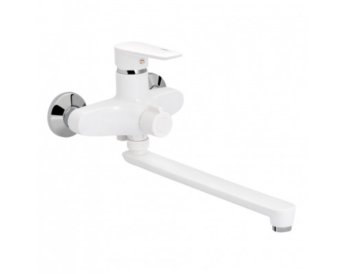 Смеситель Brinex 35W 005, ванна, длиный излив, однорычажный, термопластик ТМ BRINEX
