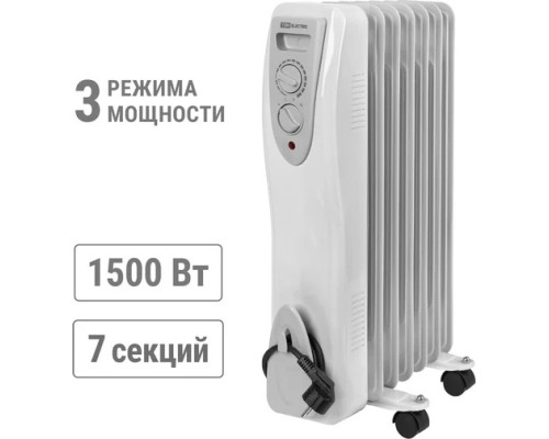 Масл. обогрев. МО-7, 1500 Вт, 7 сек,  регул мощн, термостата, защита от перегрева  - TM TIR