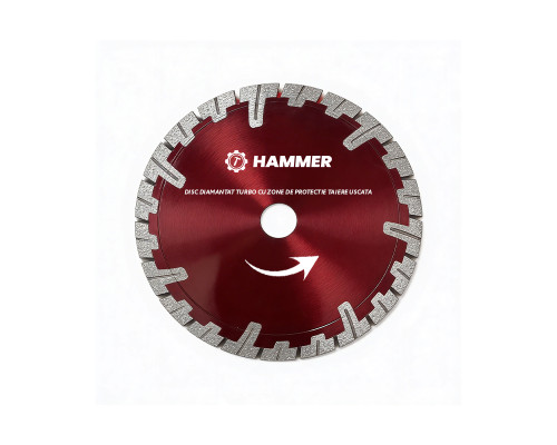 Диск алмазн. 125х2,3х8х22,2мм, TURBO, сухая резка - TM Hammer