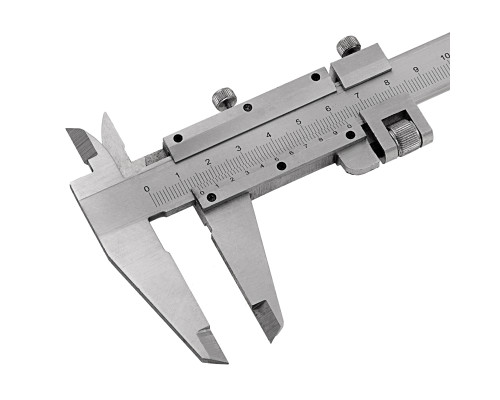 Штангенциркуль 150мм, деления 0,02мм, двойная шкала,с глубиномером (уп.10) - ТМ MTX.