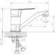 Смеситель Rossinka S35-22, кухня, латунный, короткий излив, однорычажный (к. 35)