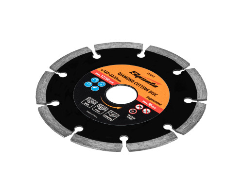 Диск алмазн. сегмент 125 х 22,2 мм, сухая резка (уп.10шт) - ТМ Sparta.