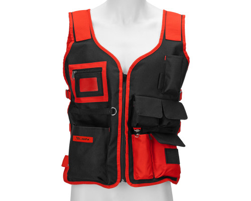 Жилет для инструмента, 8карманов, застежка на молнии, 510х600мм - TM MTX