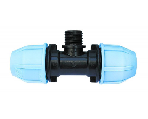 Тройник компрессионный НР 25x1/2x25 TM VS PLAST Тройник компрессионный НР 25x1/2x25 TM VS PLAST