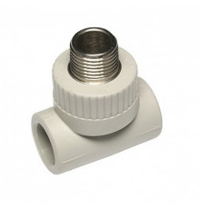 Тройник НР (ПРХ) d20 x 1/2 (15 шт/пач) серый