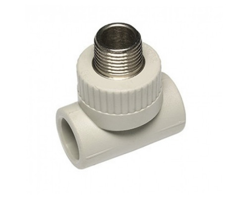 Тройник НР (ПРХ) d20 x 3/4 (12 шт/пач) серый Тройник НР (ПРХ) d20 x 3/4 (12 шт/пач) серый