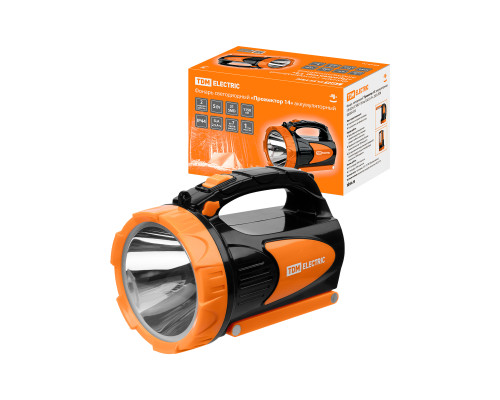Фонарь  светодиод. "Прожектор14", аккум., 5Вт LED+21 SMD, 1150лм, SLA2,5 А*ч, 230В - TM TDM