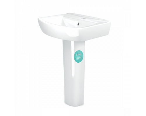 Умывальник "DECO", с переливом, белый, 554х420 мм - ТМ GESSO