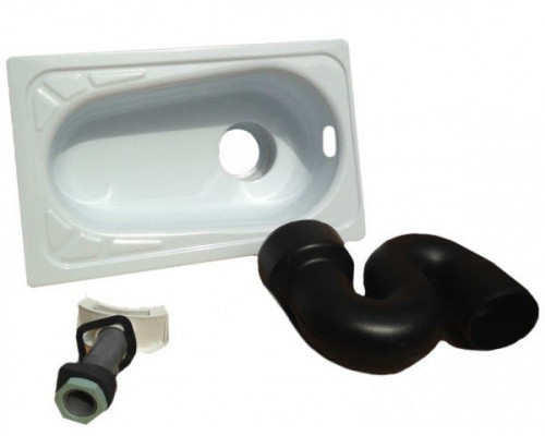 Унитаз Чаша Генуя стальная в комплекте с сифоном и водорассекателем (СанТехКом) - ТМ Сантэкс