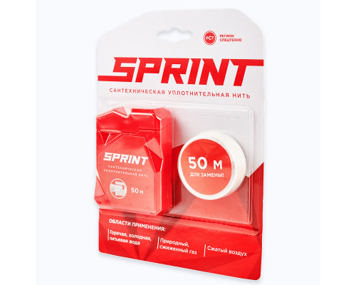Уплотнительная нить "SPRINT" 50м + 50м катушка (уп.25шт) Уплотнительная нить "SPRINT" 50м + 50м катушка (уп.25шт)