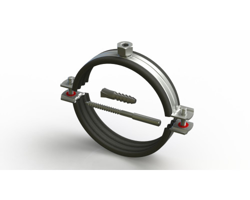 Хомут металлический с рез. прокл. 59-66мм 2" шпилька М8 (уп.75шт) - ТМ MCS