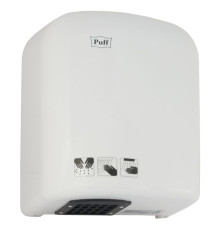 Электросушитель для рук PUFF (165), малошумный, пластик., белый, 1650 W ТМ ТК ТЗС