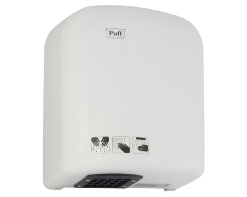 Электросушитель для рук PUFF (165), малошумный, пластик., белый, 1650 W ТМ ТК ТЗС