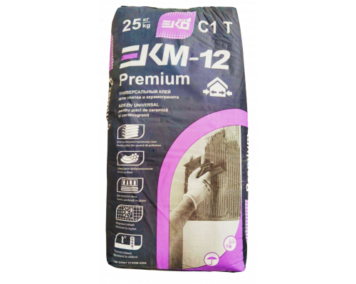 Клей для плитки EKO MIX Premium EKM -12 с фиброй 25 кг (54)