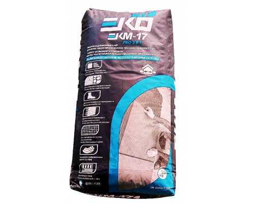 Клей для плитки EKO MIX PRO EKM -17 с фиброй 25 кг (54) Клей для плитки EKO MIX PRO EKM -17 с фиброй 25 кг (54)