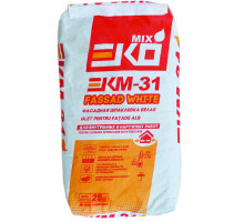 Шпаклевка фасадная белая EKO MIX EKM- 31 FASSAD WHITE c фиброй 19 кг (54)