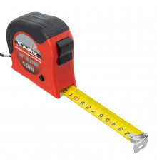 Рулетка 10м х 25мм Double fixation, обрезин. корпус, 2-я плавная фиксация - TM MTX