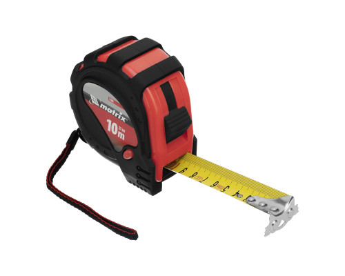 Рулетка 10м х 32мм Status Magnet, обрезиненный корпус, зацеп магнит - TM MTX