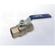 Кран шаровой полнопроходной ВВ 3/4 ручка рычаг, никелерованный (1, 50) ТМ SPK