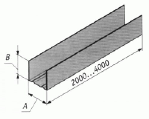 Профиль UD27 (Пн27) направляющий (4м), 1 уп- 20шт