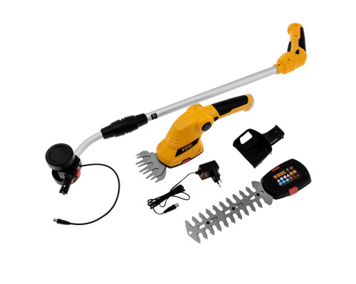 Ножницы-кусторез с телескоп. штангой аккумуляторные G801E с акк. 7.2В Li-Ion 1.5Ач - TM  Denzel Ножницы-кусторез с телескоп. штангой аккумуляторные G801E с акк. 7.2В Li-Ion 1.5Ач - TM  Denzel