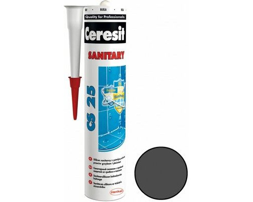 Силиконовая затирка-герметик CS25, Graphite Silicoflex 280мл (уп-12шт) Ceresit