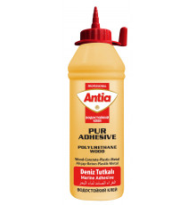 Клей водостойкий полиурет. для древесины прозрачный 500гр  (24шт/уп) - TM ANTIA.
