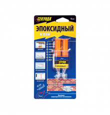 Эпоксидный клей "СЕКУНДА" .3 мин. (смола+отвердитель) 3+3мл., в шприце (шоу-бокс 12шт)