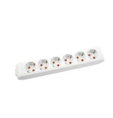 Колодка розеточная 6 гнезд 16А 220В белая Multi-Let Viko