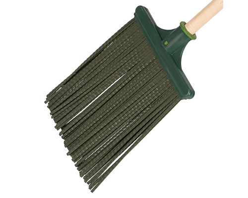 Метла полипропиленовая 230мм х 250мм плоская распушенная, с черенком - ТМ Сибиртех